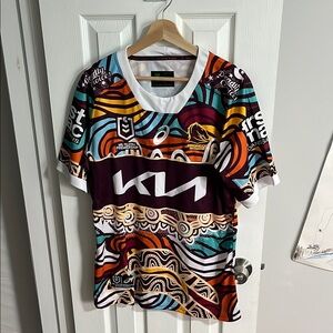 COUNTERFEIT Brisbane Broncos 2023 Indigenous Jersey - NOT ASICS - L
